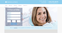 Desktop Screenshot of dentistryontheq.ca